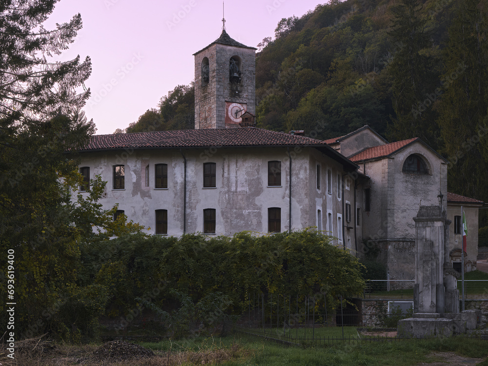 The ancient abbey of San Gemolo in the province of Varese, Italy