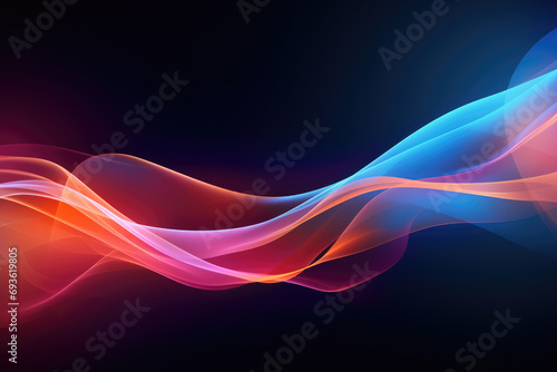 Abstract modern gradient abstract waves background with . Minimal style dynamic wave pattern creative design Ai generated