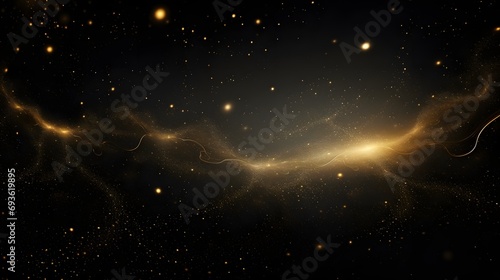 cosmic background with black and golden
