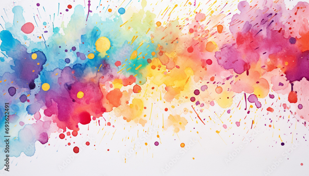 Celebrate with a vibrant and energetic watercolor background using bold, primary colors This lively combination is perfect for festive occasions and adds a sense of joy to any project