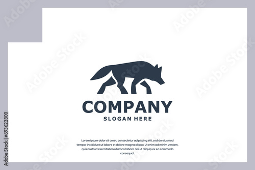 wolf walks alone logo design