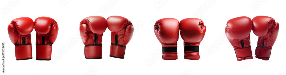 Powerful Punch. Red Boxing Gloves