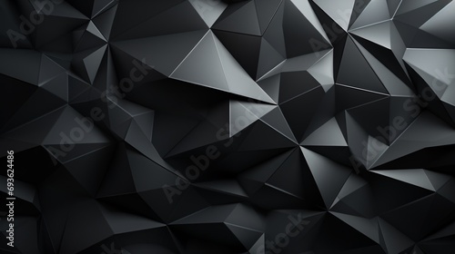 Monochromatic abstract backdrop with geometric shapes and a gradient effect, creating a 3D illusion with a textured, edgy design for a presentation. © ckybe