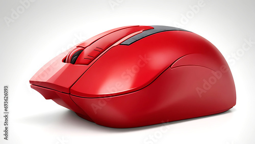 Red Color Computer Mouse Ai Generated