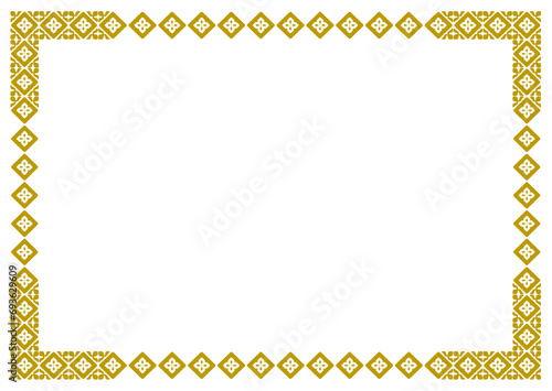 Golden Border frame vector label. Simple line corner pattern. Border frame decoration. Vector simple line art border frame for invitations and greeting cards