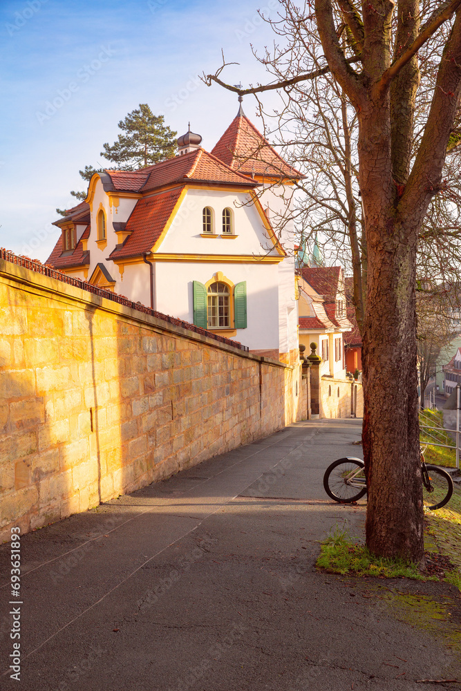 Old town of Bamberg in sunny winter day, Bavaria, Upper Franconia, Germany