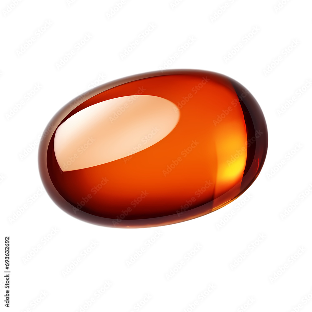 Brown orange gel pill medicine isolated on transparent background Brown orange gel pill medicine isolated on transparent background