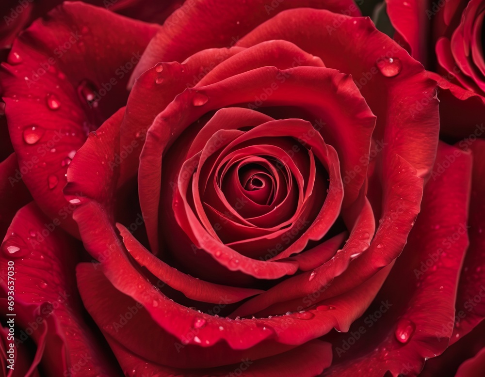 Naklejka premium red rose closeup