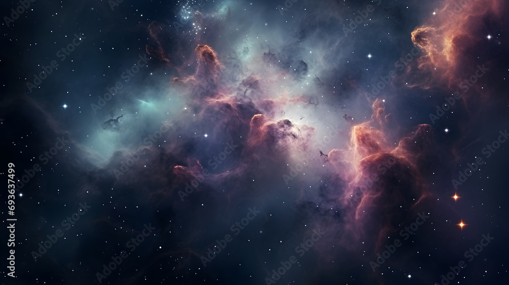 Mystical nebula galaxy, a cosmic masterpiece of celestial beauty.