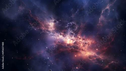 Mystical nebula galaxy  a cosmic masterpiece of celestial beauty.