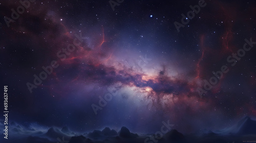 Mystical nebula galaxy, a cosmic masterpiece of celestial beauty. © Ana