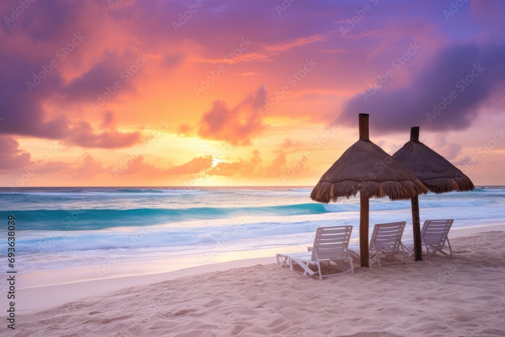 Captivating Sunrise At Cancun's Beach