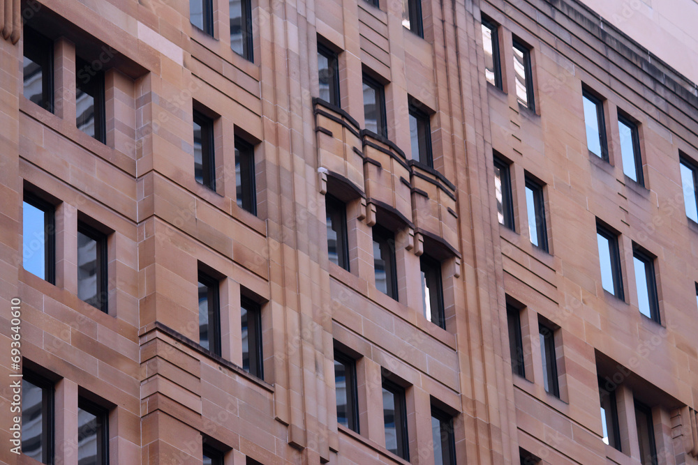 Abstract image of a sandstone building