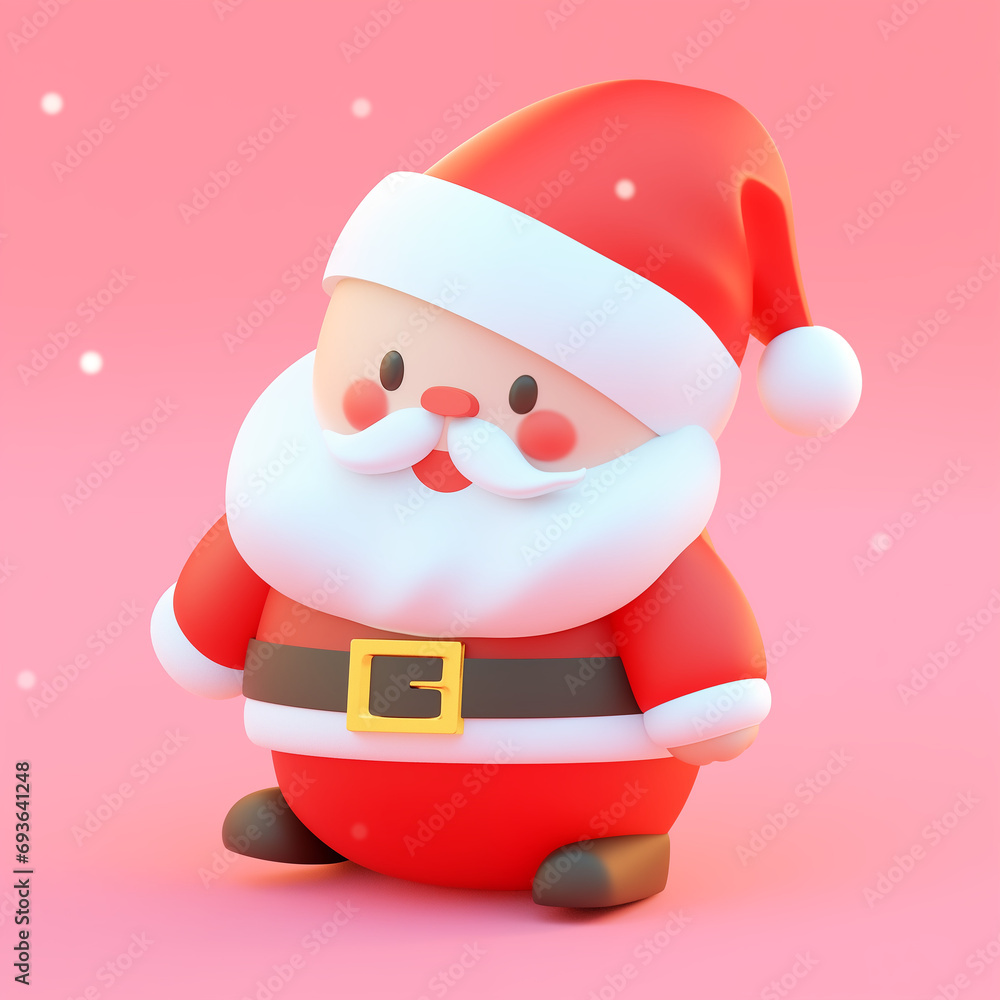 Santa claus 3d icon cartoon style Santa claus 3d icon cartoon style