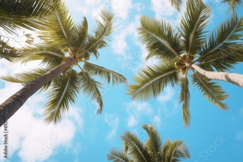 Blue sky and palm trees © BrandwayArt
