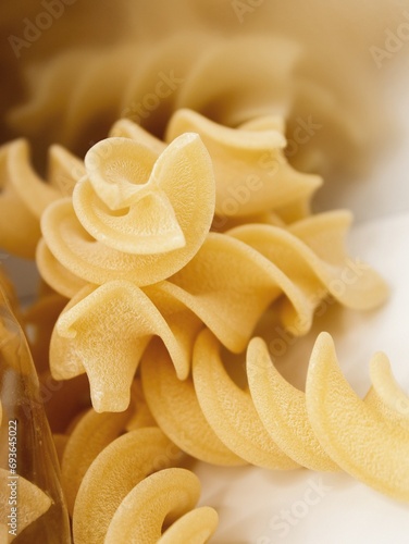 Fusilloni Pasta Noodles Uncooked Photography Closeup