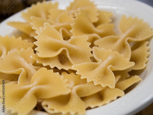 Farfalle Pasta Noodles Uncooked Photography