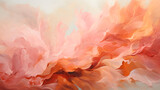 Impressionism background, paint strokes in pink and peach fuzz shades background, color 2024. abstract backdrop.