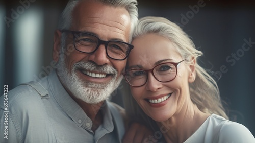 beautiful smilling older couple photo