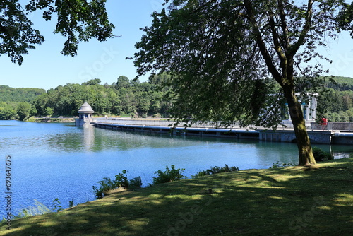 Blick auf die Listermauer am Biggesee	 photo