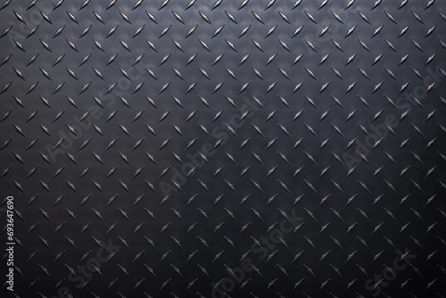 dark steel plate with diamond print. gray metal texture. photo