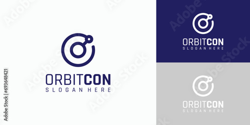 Modern connection circle design logo