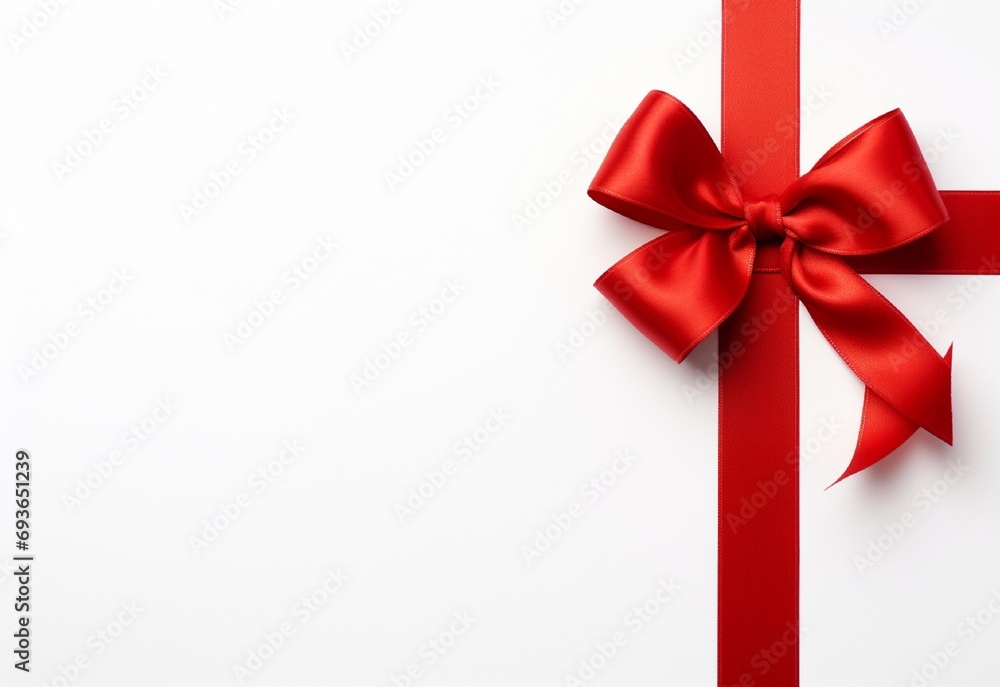 red bow on white background Generating By AI Technology red bow on white background Generating By AI Technology