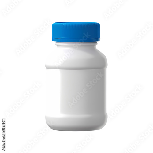Plastic medicine bottle isolated on transparent background