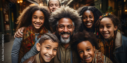 Multiracial people of all ages