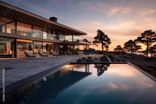 Luxurious Modern Home with Poolside Sunset Views © Vorda Berge