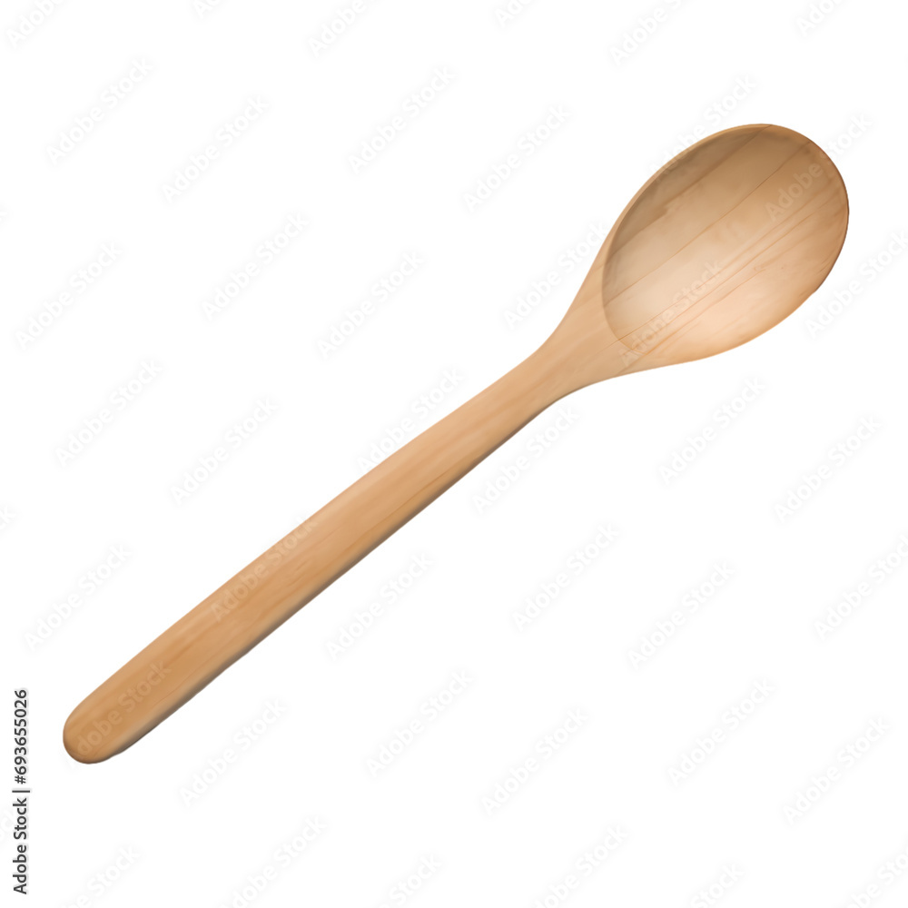 Wooden spoon isolated on transparent background Wooden spoon isolated on transparent background