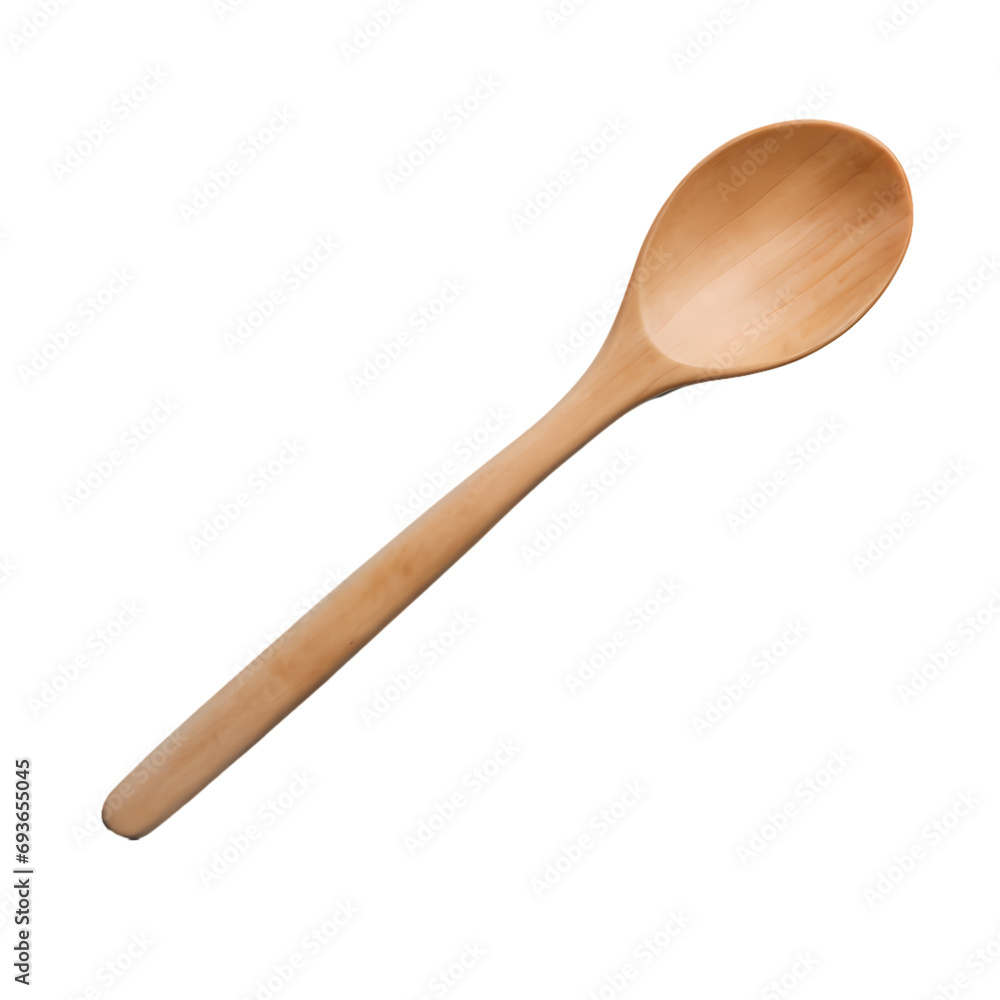 Wooden spoon isolated on transparent background Wooden spoon isolated on transparent background