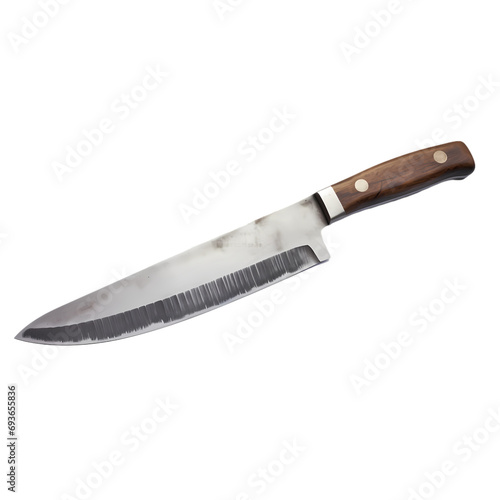 Kitchen knife isolated on transparent background