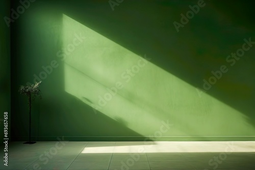 Background. Light and shadow play with green tones