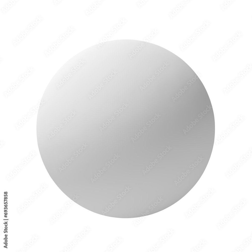 White sphere. Ball. Isolated. 3d illustration.