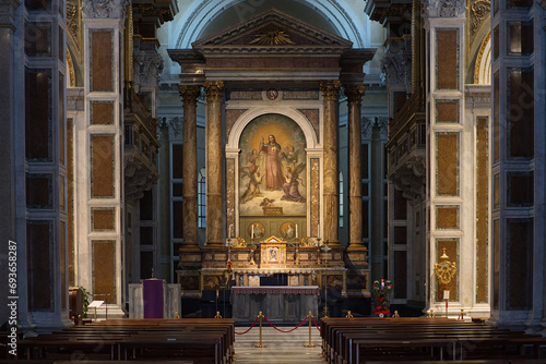 Basilica del Sacro Cuore di Gesù, renaissance revival styled church in Rome, Italy photo