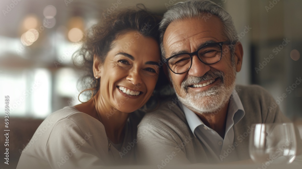 Fototapeta premium smiling loving older couple