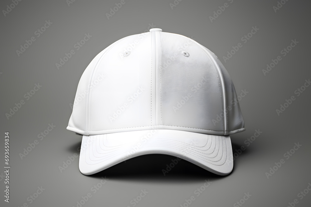 White baseball cap mock up isolated on white background White baseball cap mock up isolated on white background