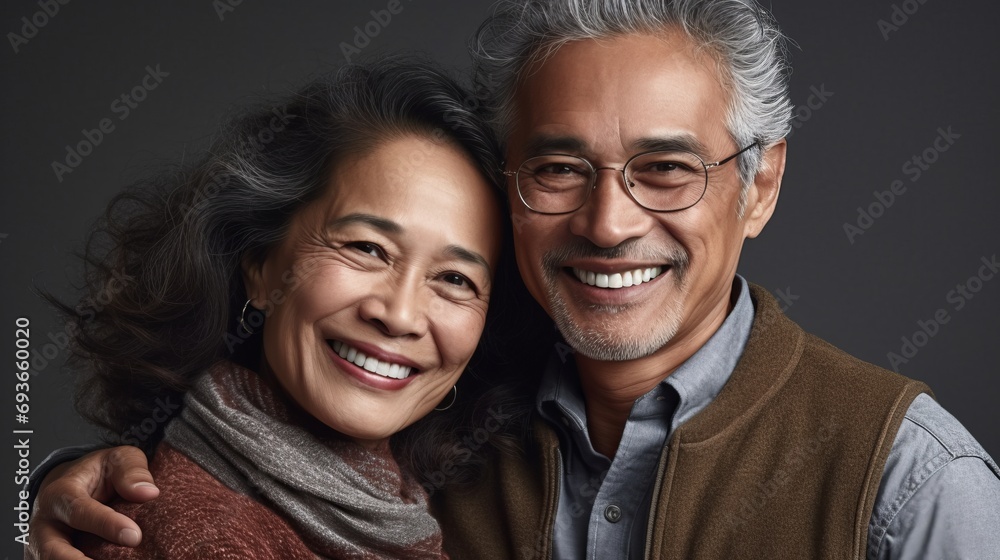 smiling loving older couple smiling loving older couple