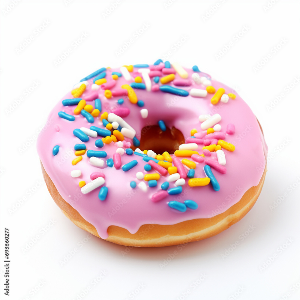 donut with sprinkles isolated donut with sprinkles isolated