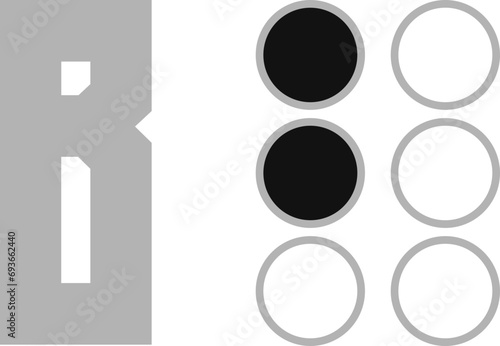 World Braille Day, Vector dotted type for blind disabled people, braille aplhabet,