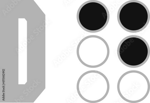 World Braille Day, Vector dotted type for blind disabled people, braille aplhabet,