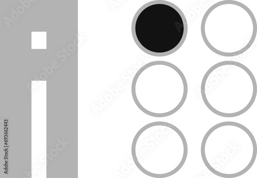 World Braille Day, Vector dotted type for blind disabled people, braille aplhabet,