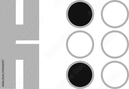 World Braille Day, Vector dotted type for blind disabled people, braille aplhabet,