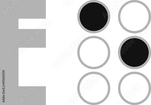 World Braille Day, Vector dotted type for blind disabled people, braille aplhabet,