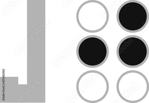 World Braille Day, Vector dotted type for blind disabled people, braille aplhabet,