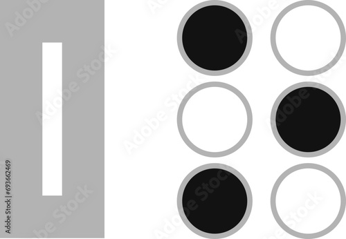World Braille Day, Vector dotted type for blind disabled people, braille aplhabet,