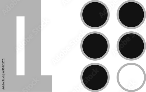 World Braille Day, Vector dotted type for blind disabled people, braille aplhabet,