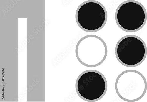 World Braille Day, Vector dotted type for blind disabled people, braille aplhabet,