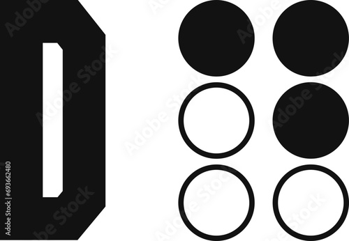 World Braille Day, Vector dotted type for blind disabled people, braille aplhabet,